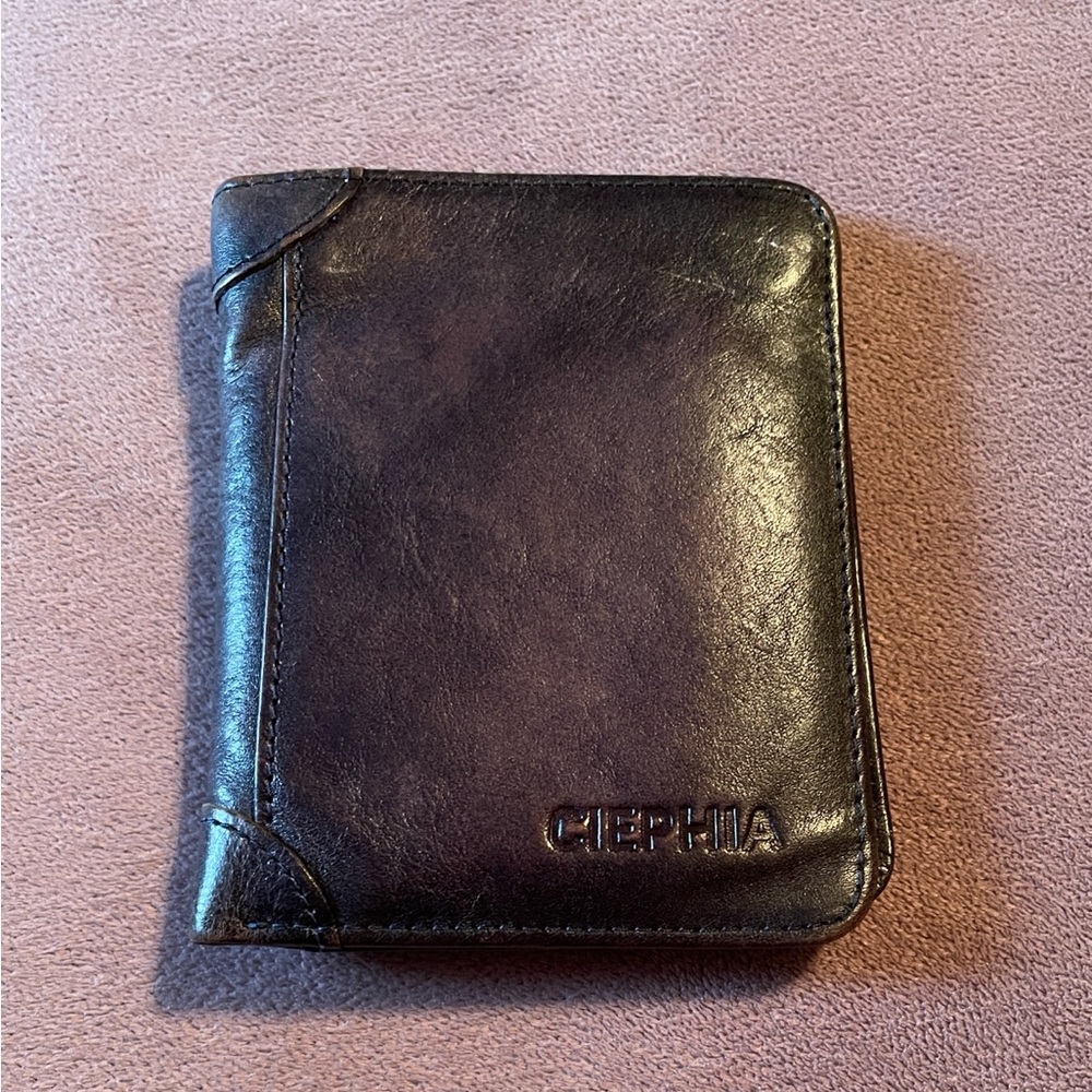 Ciephia Blue/Brown Leather Wallet